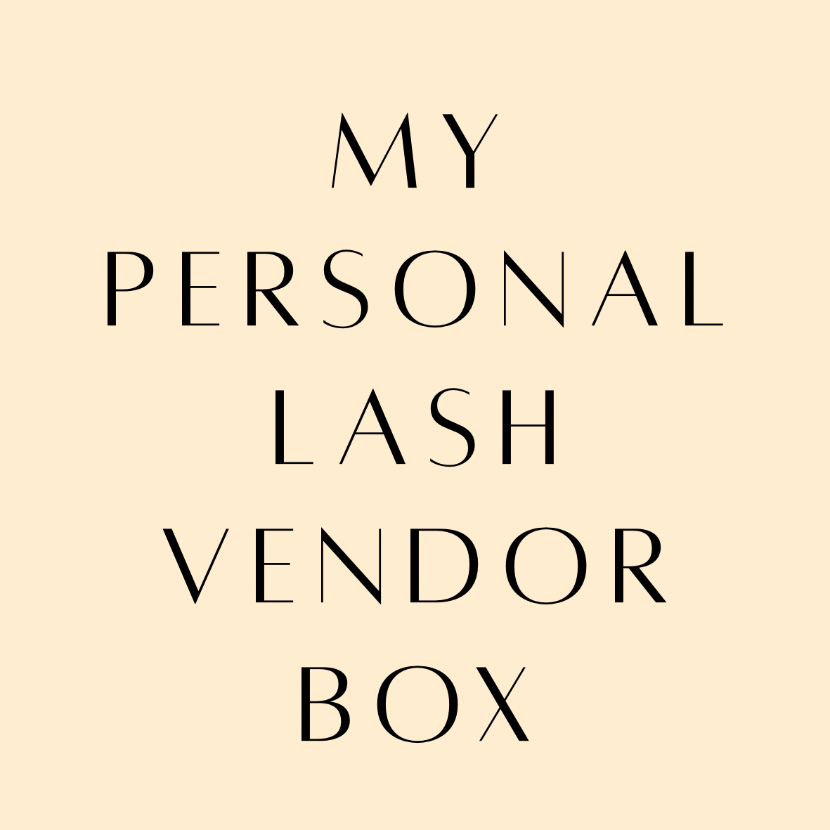Lash Box Vendor List